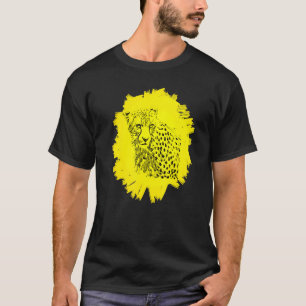 Gepardmotiv Rovdjur Katt Djur Färgrik Gepard T Shirt