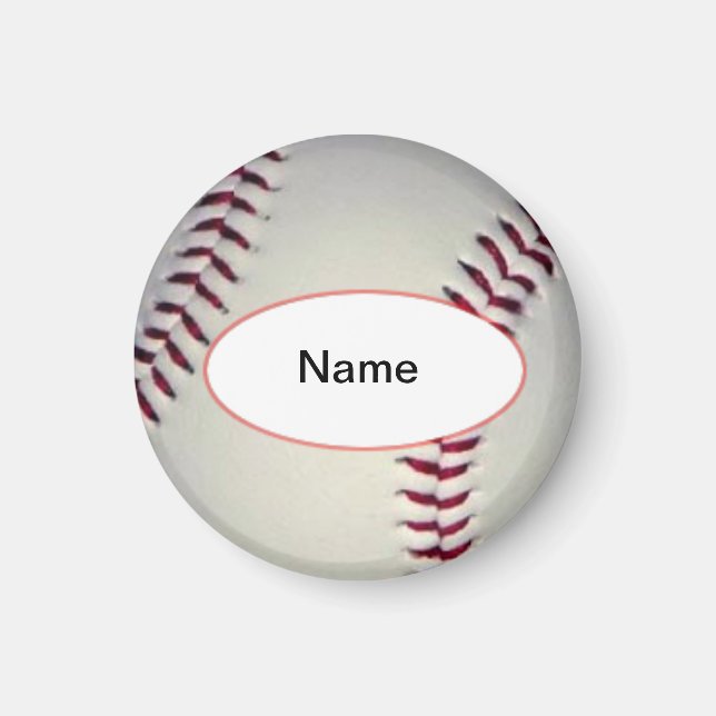 gepersonaliseerde baseball magnet (Framsidan)