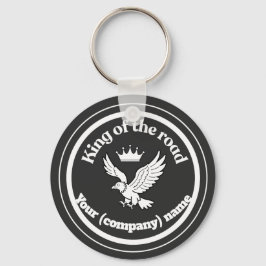 Gepersonaliseerde King of the Road Chauffeur Badge Nyckelring