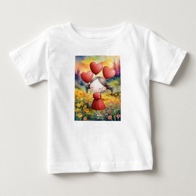 GER ALLA KÄRLEK I HENNES HJÄRTA T SHIRT (Framsida)