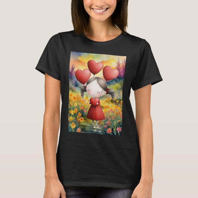 GER ALLA KÄRLEK I SIN HJÄRTA T SHIRT (Framsida)