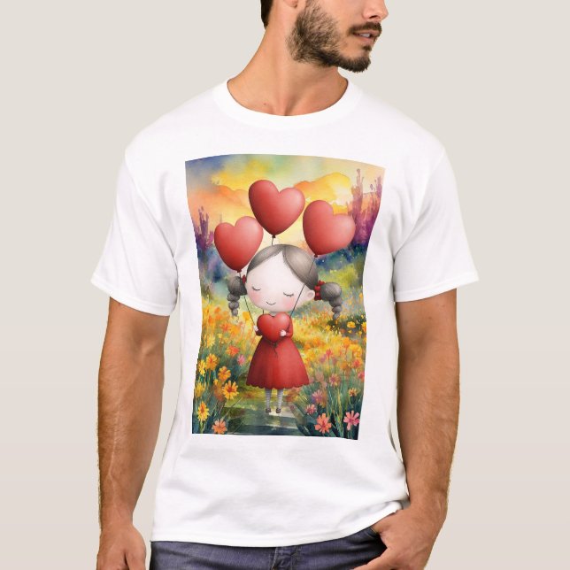 GER ALLA KÄRLEK I SIN HJÄRTA T SHIRT (Framsida)