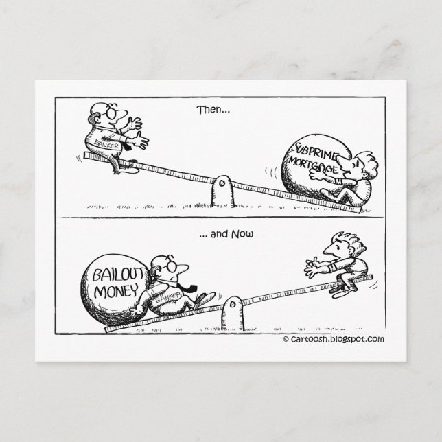 Ger bankerna ut lån? vykort (Framsida)