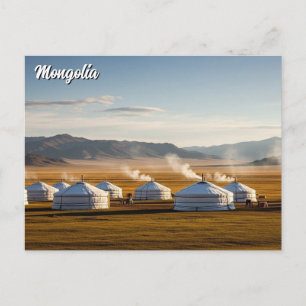 Ger Camp Mongoliet Jurta Resa Vykort