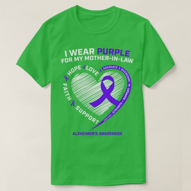 Ger demens Svärmor Lila Mamma Alzheimers  T Shirt (Design framsida)