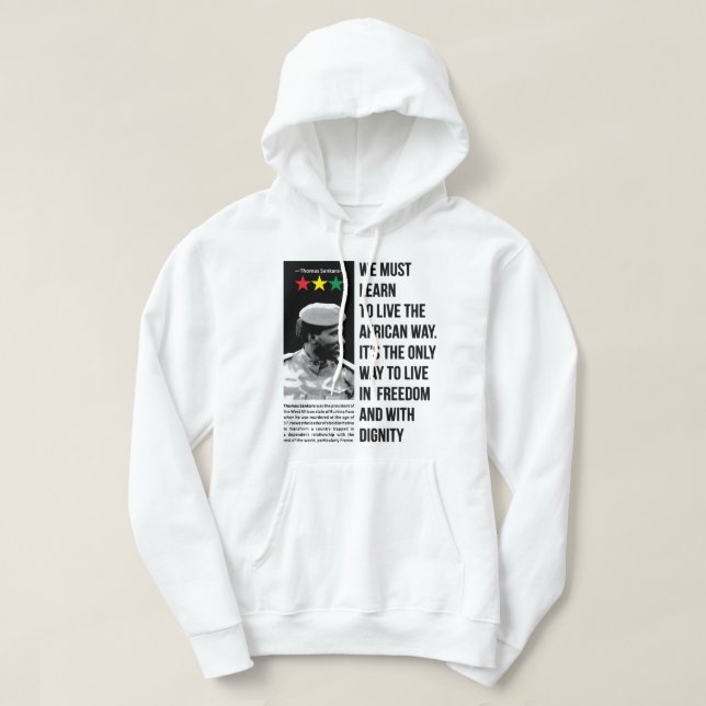 Ger För manar Che Guevara Thomas av Sankara Afrika Hoodie (Design framsida)