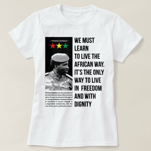Ger För manar Che Guevara Thomas av Sankara Afrika T Shirt (Design framsida)