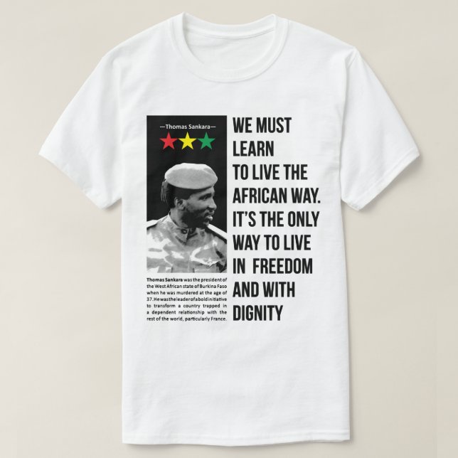 Ger För manar Che Guevara Thomas av Sankara Afrika T Shirt (Design framsida)