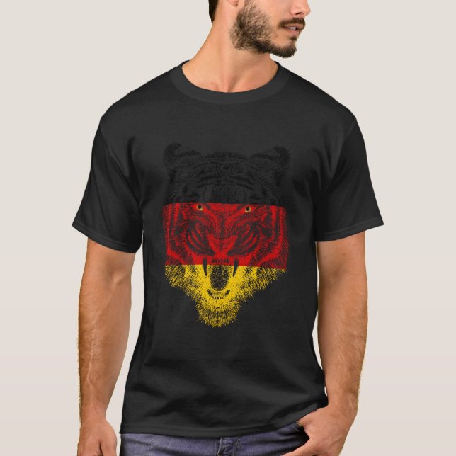 Ger Leopard Gery Flag T Shirt (Framsida)