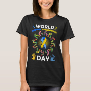Ger Manar Women Kids Socks World Down Syndrome Day T Shirt