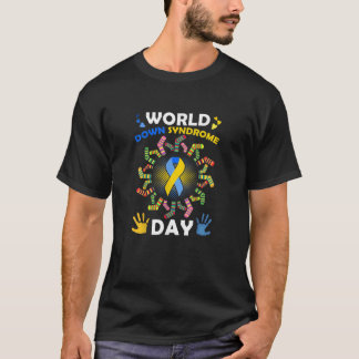 Ger Manar Women Kids Socks World Down Syndrome Day T Shirt