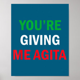Ger mig agita roliga italienska talesätt citat poster