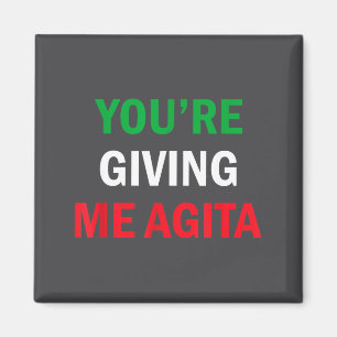 Ger mig agita Roliga italienska uttryck Citat Magnet
