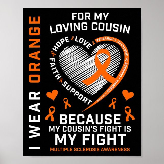 Ger Orange Fighter Cousin Många Sclerosis Awa Poster (Framsidan)