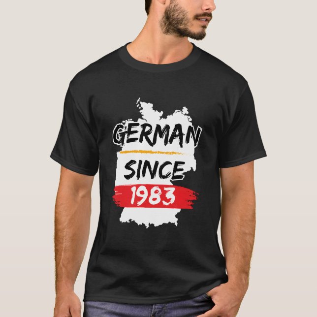Ger Since 1983 Gery Map Ger T Shirt (Framsida)