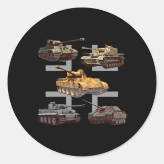 Ger Tankerna Ww2 V Panther Jagdpanther Tiger 1 Tig Runt Klistermärke