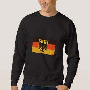 Ger tyska Eagle Bird Tyskland Deutschland Land Lång Ärmad Tröja