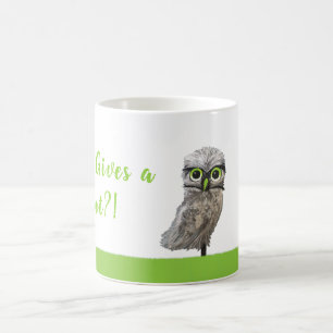 Ger vem en dyft? Silver som gräver ugglakonst Kaffemugg