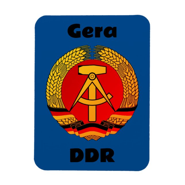 Gera, Deutsche Demokratische Republik - DDR GDR Magnet (Vertikal)