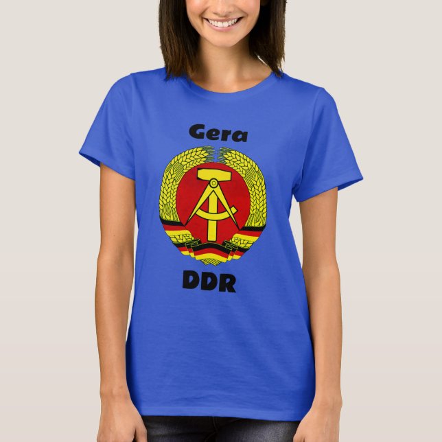 Gera, Deutsche Demokratische Republik - DDR T Shirt (Framsida)