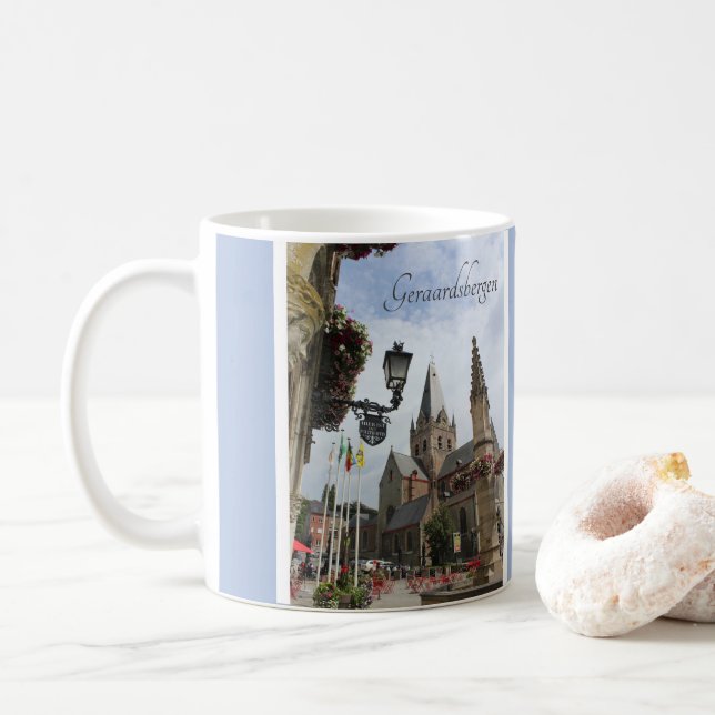 Geraardsbergen, Öster Flanders, Belgien Souvenir Kaffemugg (Med munk)