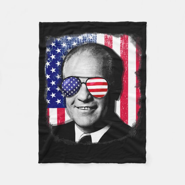 Gerald Ford Amerikansk Flagga 4 Juli  Fleecefilt (Framsidan)