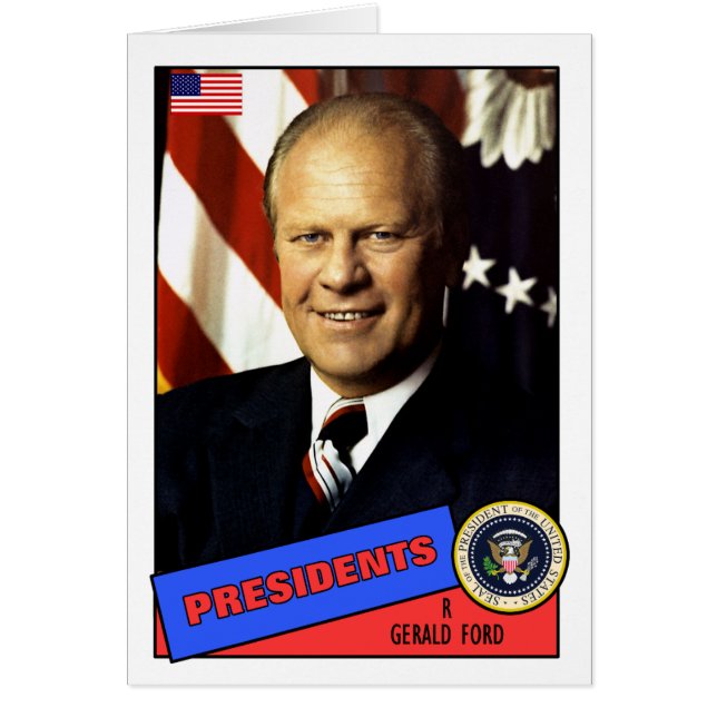 Gerald Ford Basebollkort Hälsningskort (Framsidan)