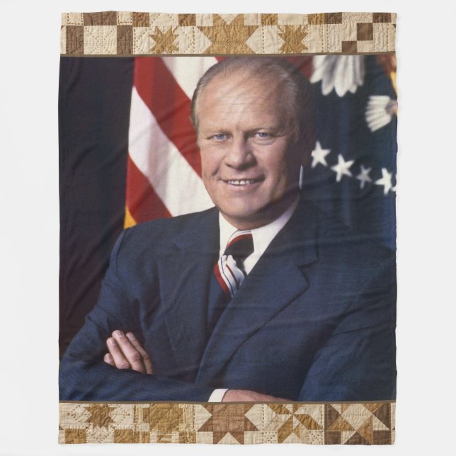 Gerald Ford Presidentiell Quiltfilt Fleecefilt (Framsidan)