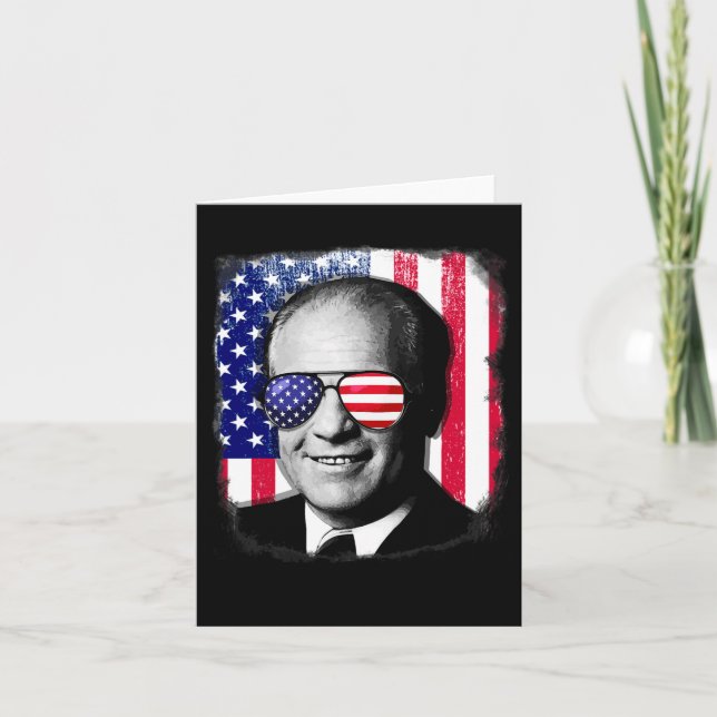 Gerald Ford Us Flagga 4 juli Kort (Framsida)