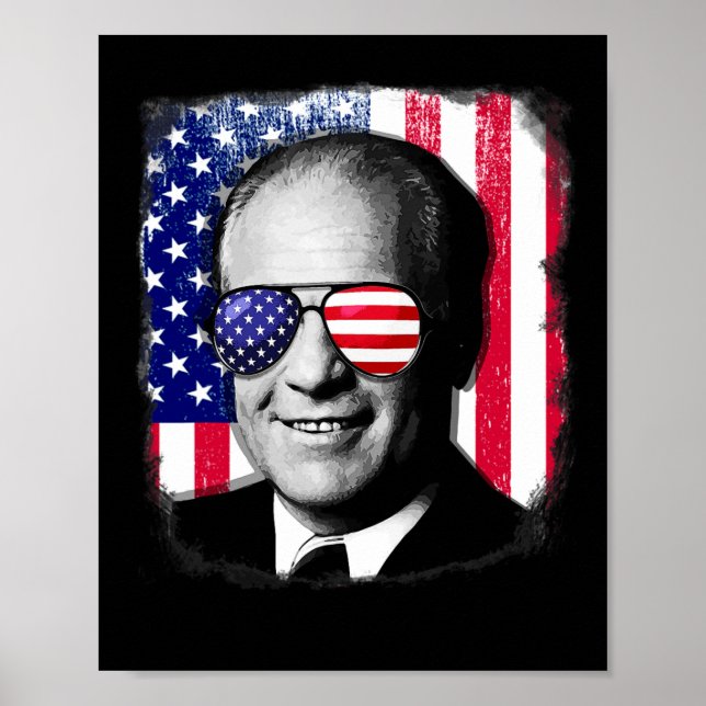 Gerald Ford Us Flagga 4 juli Poster (Framsidan)