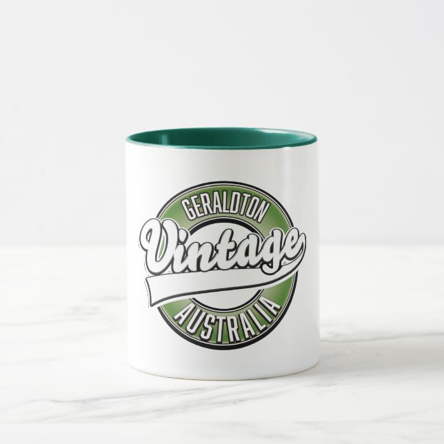 Geraldton australien vintage stil logotyp mugg (Center)