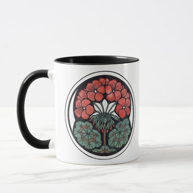 Geranium Art nouveau Mugg (Vänster)