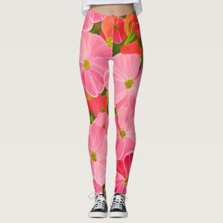 Geranium - blomman läker fält leggings