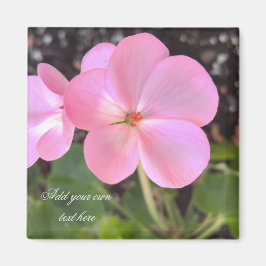 Geranium-blomsternät lägger till text som du gilla magnet