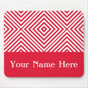 Geranium Diamond Chevron med eget namn Musmatta