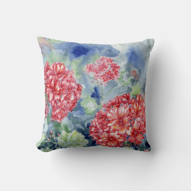 "Geranium Dreams" Dekorativ kudde (Framsida)
