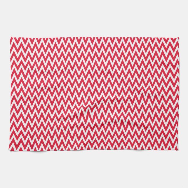 Geranium Elegant Chevron Design Kökshandduk (Horisontell)