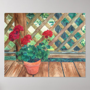 Geranium Fine Art Skriv ut Poster