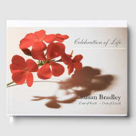 Geranium Floral Photography Funeral Guest Bok