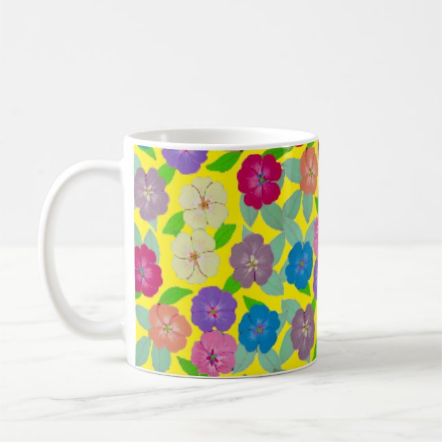 Geranium Flower Coffee Mugg (Vänster)