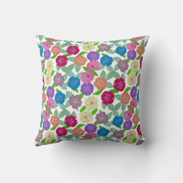 Geranium Flower Cushion Kudde (Baksida)