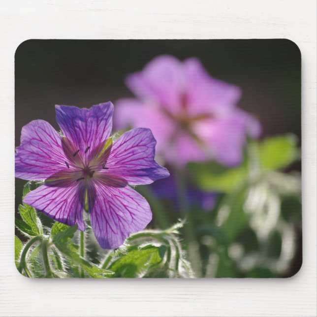 Geranium Flower Mousepad Musmatta (Framsidan)