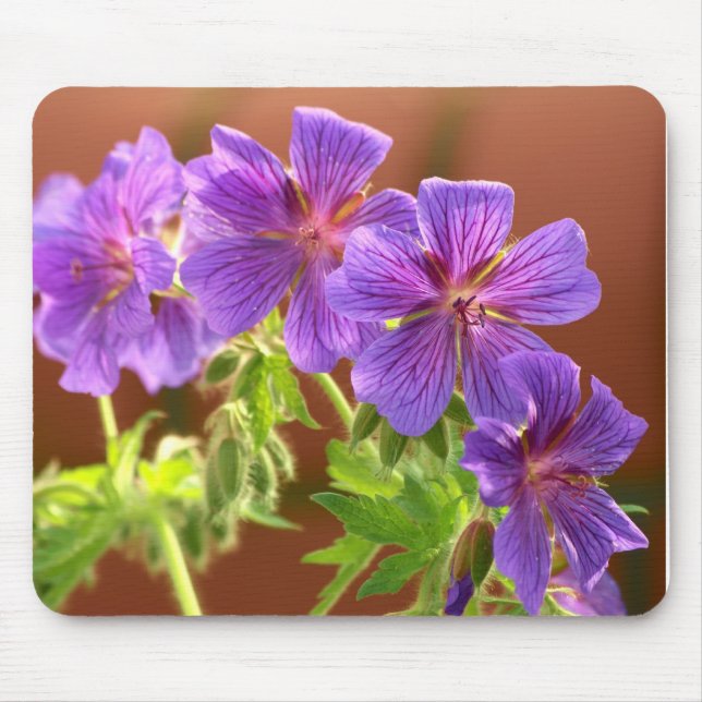 Geranium Flower Mousepad Musmatta (Framsidan)