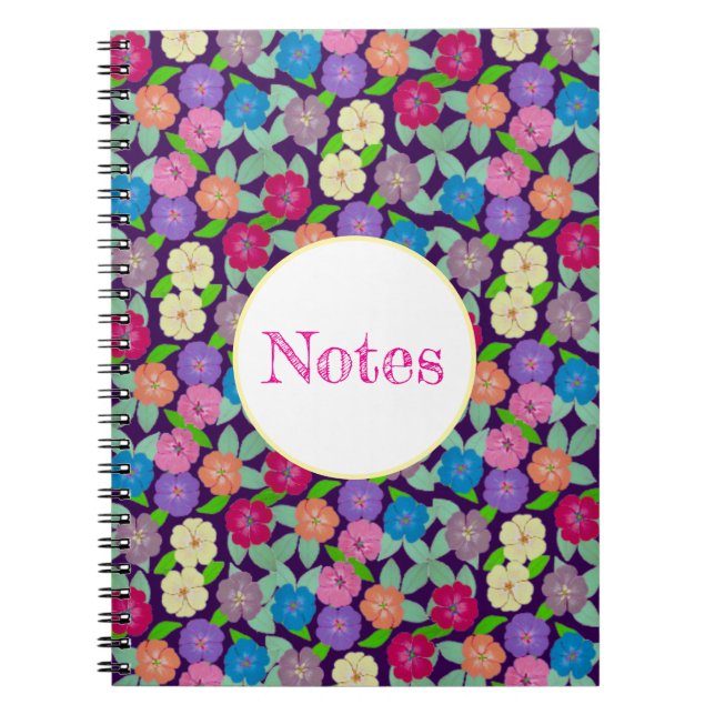 Geranium Flower Notebook Anteckningsbok (Framsidan)