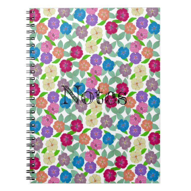 Geranium Flower Notebook Anteckningsbok (Framsidan)