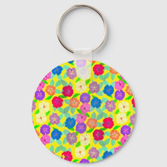 Geranium Flower Nyckelring (Framsida)