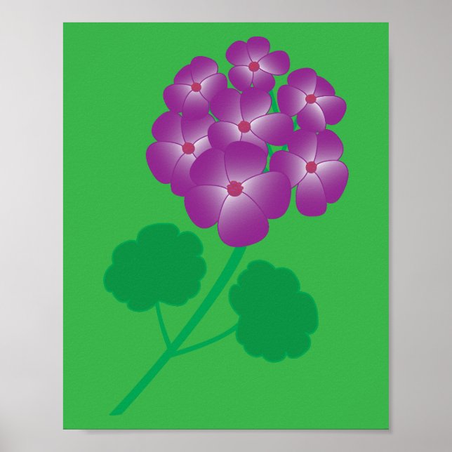 Geranium Flowers Poster (Framsidan)
