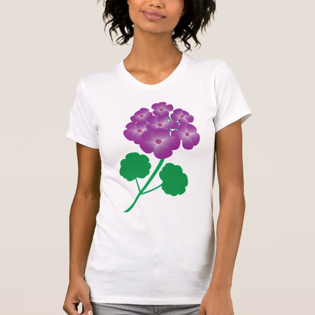 Geranium Flowers T Shirt (Framsida)