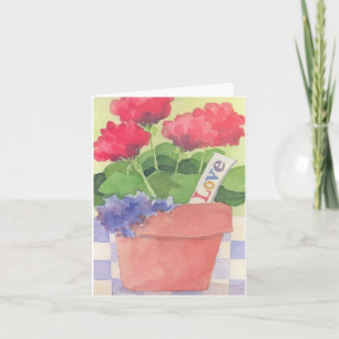 Geranium Kärlek - anteckningskort
