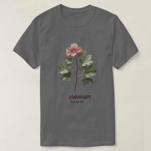 Geranium löv t shirt design (Design framsida)